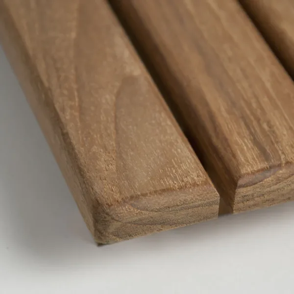 Ahşap Paspas - Kaydırmaz Tabanlı Doğal Teak - 50x70 - Görsel 3