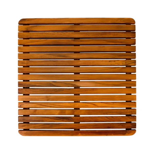 Teak Zarafeti: Ahşap Balkon Bahçe Masası 70x70 cm - Döküm Ayaklı - Görsel 3