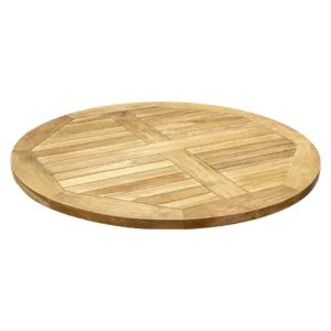 Teak Ağacından Yuvarlak Masa Tablası - 79 cm