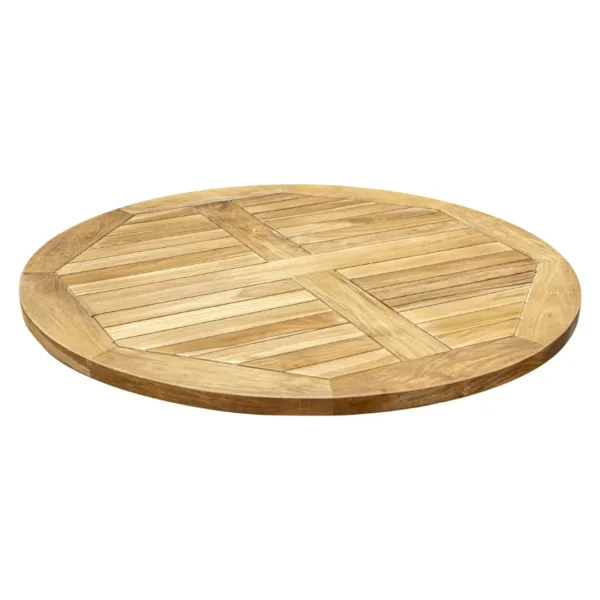 Teak Ağacından Yuvarlak Masa Tablası - 79 cm
